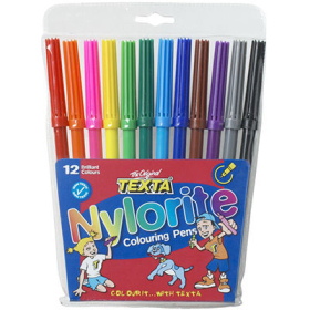Texta nylorite colouring pens pack 12 #TFP12