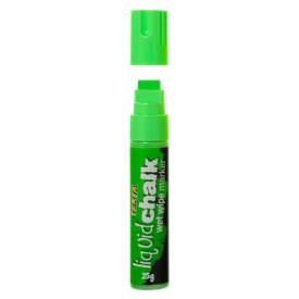 Texta jumbo liquid chalk markers wet wipe chisel 15mm green #TLC26G
