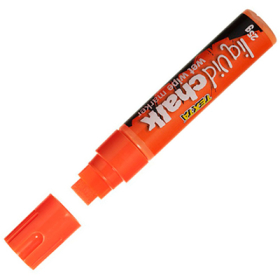 Texta jumbo liquid chalk markers wet wipe chisel 15mm orange #TLC26O