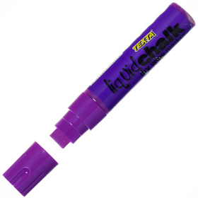 Texta jumbo liquid chalk markers wet wipe chisel 15mm purple #TLC26P