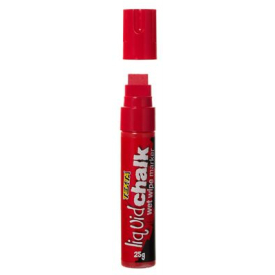 Texta jumbo liquid chalk markers wet wipe chisel 15mm red #TLC26R