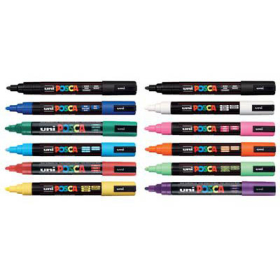 Posca marker bullet point 2.5mm assorted box 12 #UPC5M12A