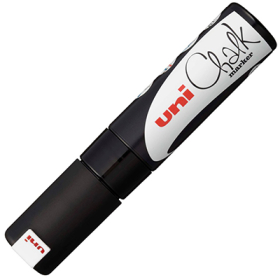 Uni chalk marker chisel tip 8mm black #UPWE8KBK