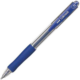 Uni-ball laknock retractable ballpoint pen fine 0.7mm blue #USN100FBL