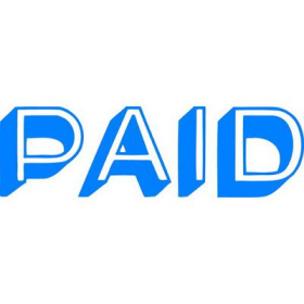Xstamper 1357 message stamp blue 'PAID' #X1357