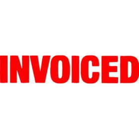 Xstamper 1532 message stamp red 'INVOICED' #X1532