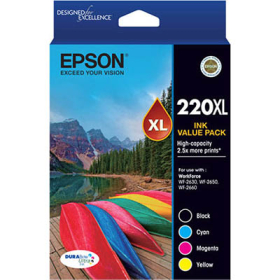 Epson 220xl inkjet cartridge high yield value pack #ET220XLVP