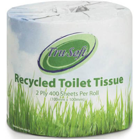 Tru soft individuallyt pack toilet tissue 2 ply recycled 400 sheets #T4002R